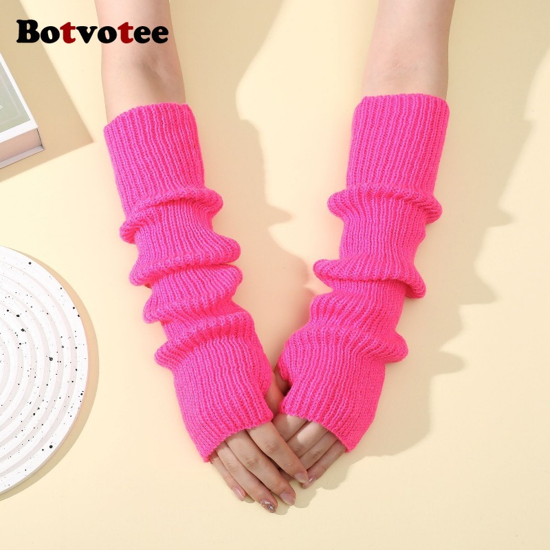 Botvotee Y2k Accessories Knit  - đánh giá và giá Fingerless Glove Knit
